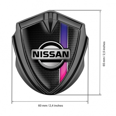 Nissan Badge Self Adhesive Graphite Black Carbon Purple Sport Stripe