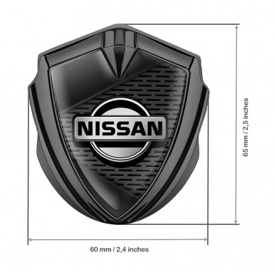 Nissan Emblem Self Adhesive Graphite Dark Grate Black Elements Design