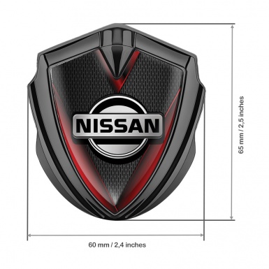 Nissan Emblem Badge Graphite Dark Grate Crimson Fragments Design