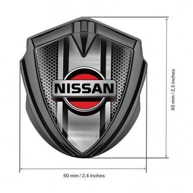 Nissan Metal Emblem Self Adhesive Graphite Light Grate Metal Console