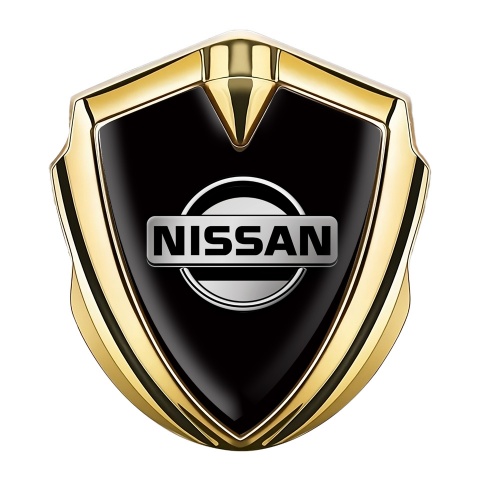 Nissan Bodyside Emblem Self Adhesive Gold Black Classic Grey Logo