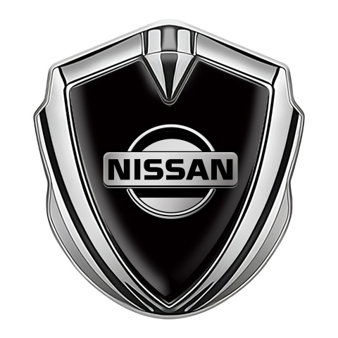 Nissan Bodyside Emblem Self Adhesive Silver Black Classic Grey Logo