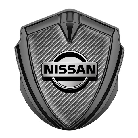 Nissan Emblem Fender Badge Graphite Light Carbon Classic Logo Design