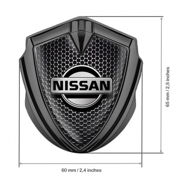 Nissan Metal Emblem Self Adhesive Graphite Dark Mesh Metallic Edition