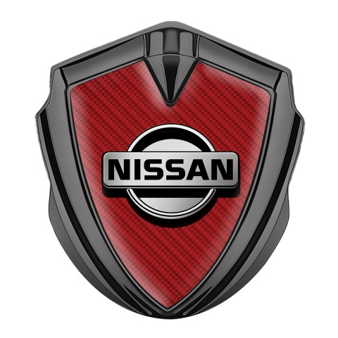 Nissan Emblem Ornament Graphite Red Carbon Grey Logo Edition