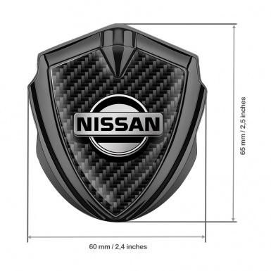 Nissan Bodyside Domed Emblem Graphite Black Carbon Metallic Logo
