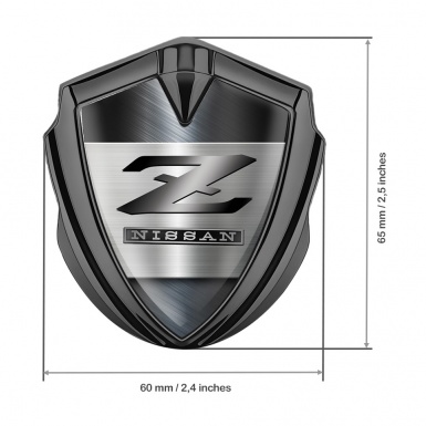 Nissan Domed Badge Graphite Brushed Metal Motif Z Series Edition