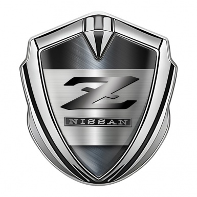 Nissan Domed Badge Silver Brushed Metal Motif Z Series Edition