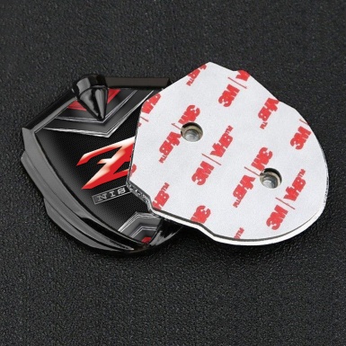 Nissan Badge Self Adhesive Graphite Chrome Element Z Series Red Edition