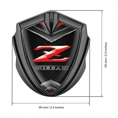 Nissan Badge Self Adhesive Graphite Chrome Element Z Series Red Edition