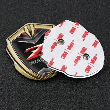 Nissan Badge Self Adhesive Gold Chrome Element Z Series Red Edition