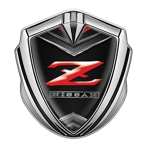 Nissan Badge Self Adhesive Silver Chrome Element Z Series Red Edition