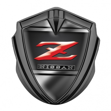 Nissan Fender Emblem Badge Graphite Black Metal Frames Z Logo