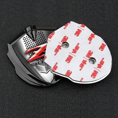 Nissan Emblem Self Adhesive Graphite Metal Grille Red Z Edition Logo