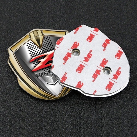Nissan Emblem Self Adhesive Gold Metal Grille Red Z Edition Logo