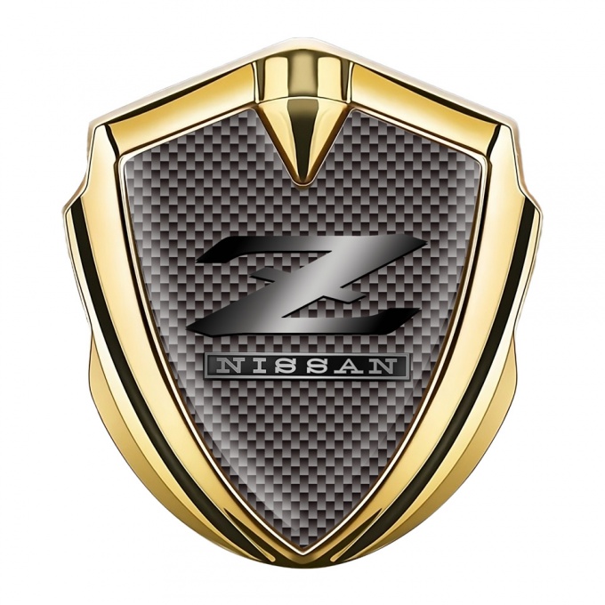 Nissan Bodyside Emblem Self Adhesive Gold Grey Carbon Z Edition