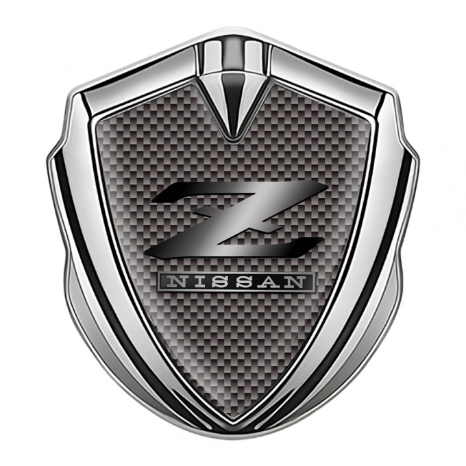 Nissan Bodyside Emblem Self Adhesive Silver Grey Carbon Z Edition