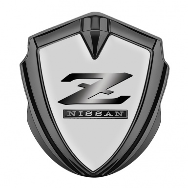 Nissan Metal 3D Domed Emblem Graphite Grey Base Gradient Z Logo