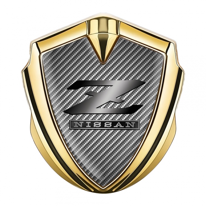 Nissan Badge Self Adhesive Gold Light Carbon Gradient Z Edition