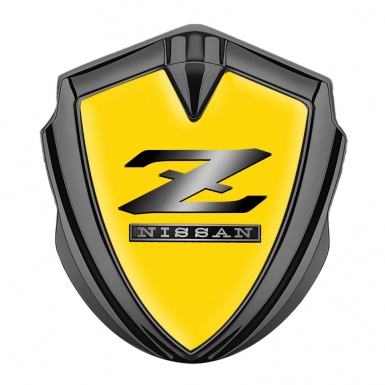 Nissan Emblem Badge Self Adhesive Graphite Yellow Dark Z Logo Design