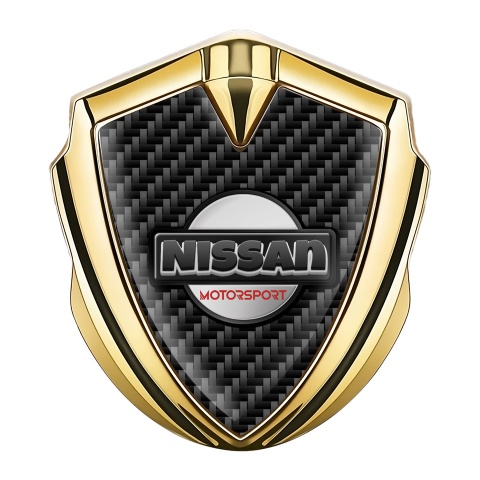 Nissan Emblem Badge Gold Black Carbon Heavy Dark Logo Design