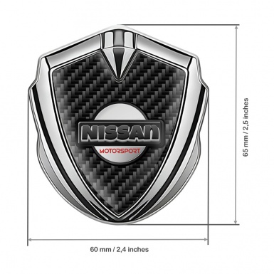 Nissan Emblem Badge Silver Black Carbon Heavy Dark Logo Design