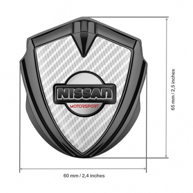 Nissan Emblem Ornament Graphite White Carbon Heavy Dark Logo Variant