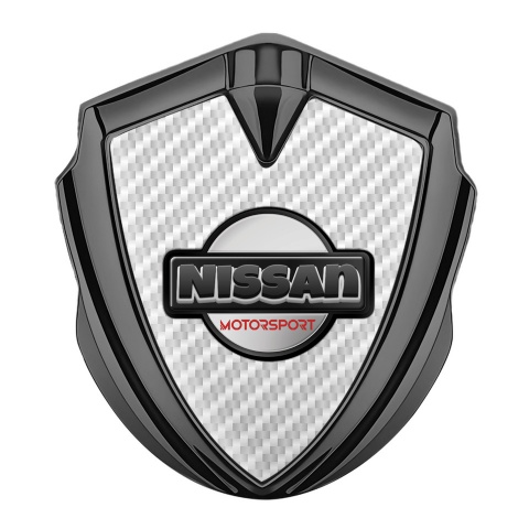 Nissan Emblem Ornament Graphite White Carbon Heavy Dark Logo Variant