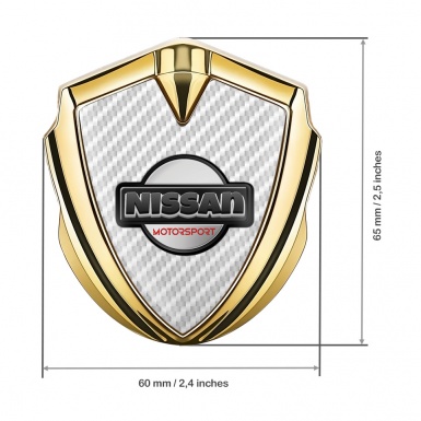 Nissan Emblem Ornament Gold White Carbon Heavy Dark Logo Variant