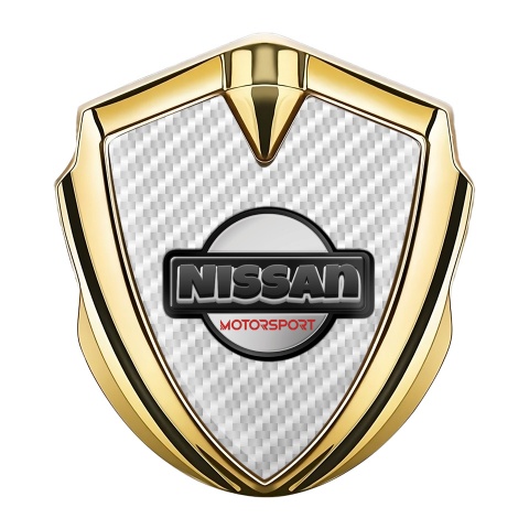 Nissan Emblem Ornament Gold White Carbon Heavy Dark Logo Variant