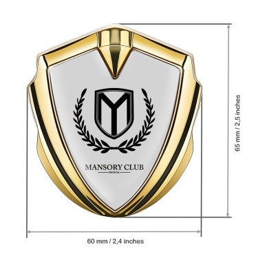 Mansory Club Bodyside Emblem Self Adhesive Gold Grey Black Logo