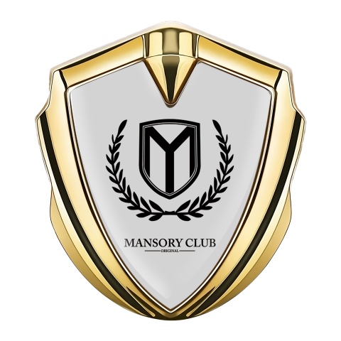 Mansory Club Bodyside Emblem Self Adhesive Gold Grey Black Logo