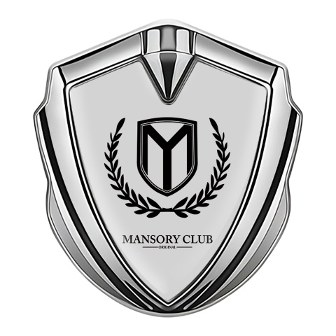 Mansory Club Bodyside Emblem Self Adhesive Silver Grey Black Logo