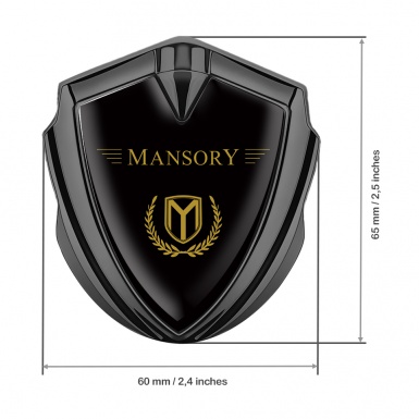 Mansory Club Emblem Trunk Badge Graphite Copper Laurel Edition