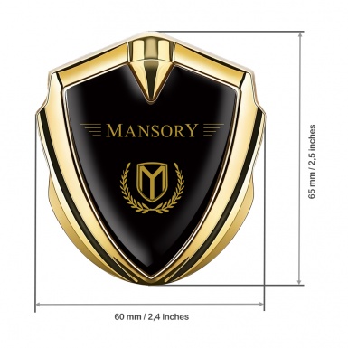 Mansory Club Emblem Trunk Badge Gold Copper Laurel Edition