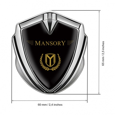 Mansory Club Emblem Trunk Badge Silver Copper Laurel Edition