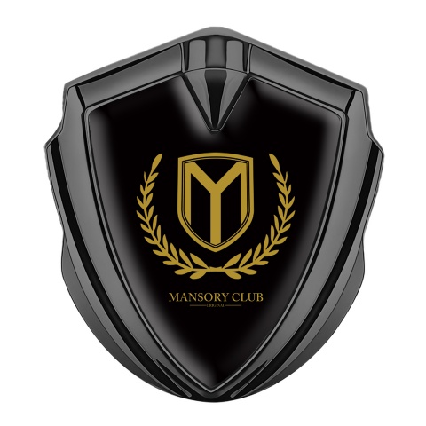 Mansory Club Emblem Self Adhesive Graphite Black Big Copper Logo