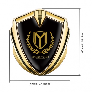 Mansory Club Emblem Self Adhesive Gold Black Big Copper Logo