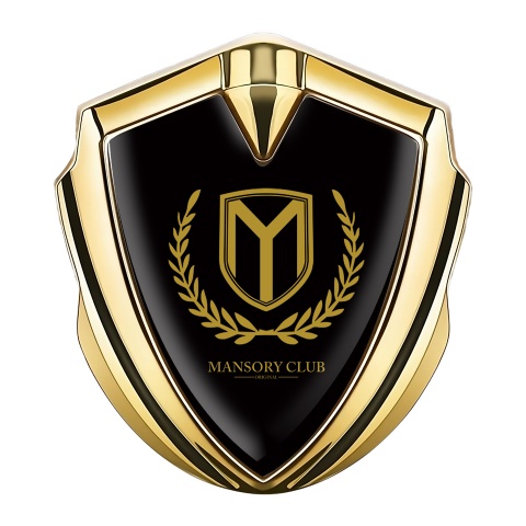 Mansory Club Emblem Self Adhesive Gold Black Big Copper Logo