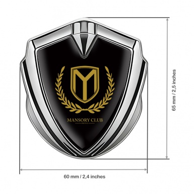 Mansory Club Emblem Self Adhesive Silver Black Big Copper Logo