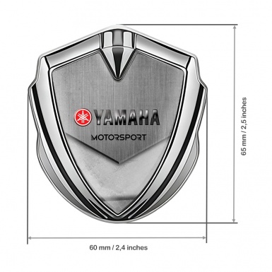 Yamaha Motorsport Bodyside Domed Emblem Silver Stone Fragment