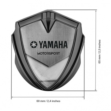 Yamaha Motorsport Emblem Car Badge Graphite Tarmac Style Black Logo