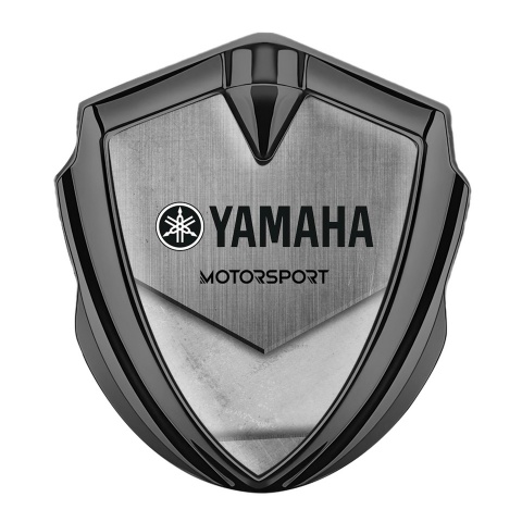 Yamaha Motorsport Emblem Car Badge Graphite Tarmac Style Black Logo