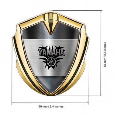 Yamaha Emblem Badge Self Adhesive Gold Metallic Base Engine Logo