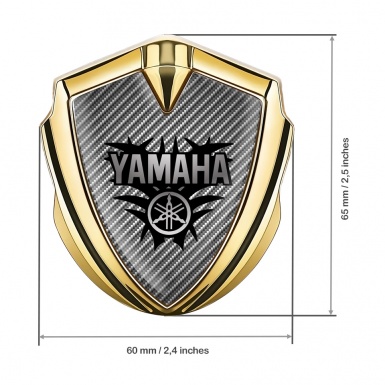 Yamaha Fender Emblem Badge Gold Light Carbon Black Grey Edition