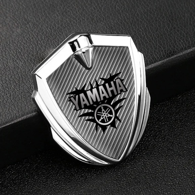 Yamaha Fender Emblem Badge Silver Light Carbon Black Grey Edition