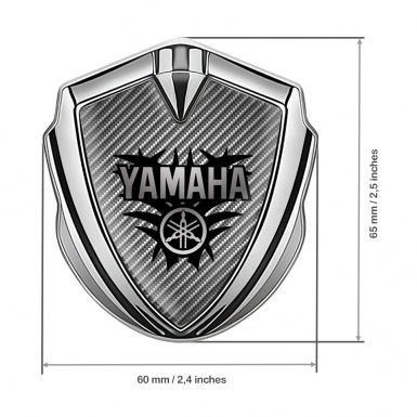 Yamaha Fender Emblem Badge Silver Light Carbon Black Grey Edition
