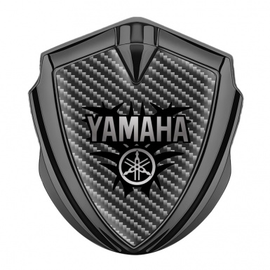 Yamaha Emblem Trunk Badge Graphite Dark Carbon Black Tribal Design