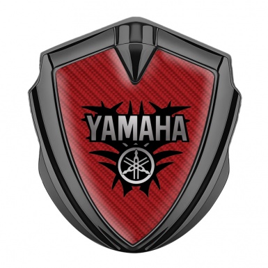 Yamaha Emblem Self Adhesive Graphite Red Carbon Black Tribal Edition