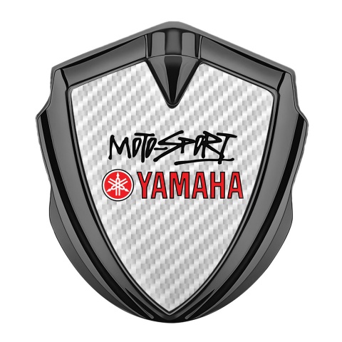 Yamaha Emblem Badge Graphite White Carbon Red Motorsport Edition